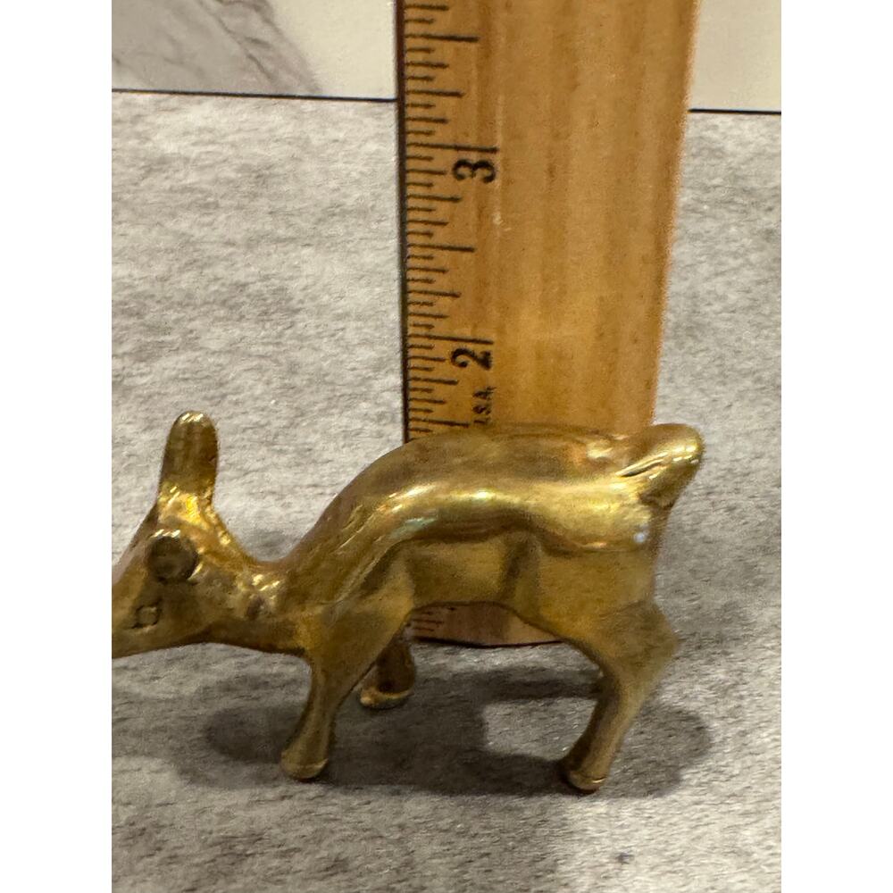 Vintage Brass Deer Figurine, Baby Deer - Picture 5 of 5